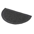 Polkruhová PVC predložka sivá k WC 41 x 25 cm