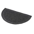 Polkruhová PVC predložka sivá k WC 41 x 25 cm
