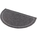 Polkruhová PVC predložka sivá k WC 59 x 35cm