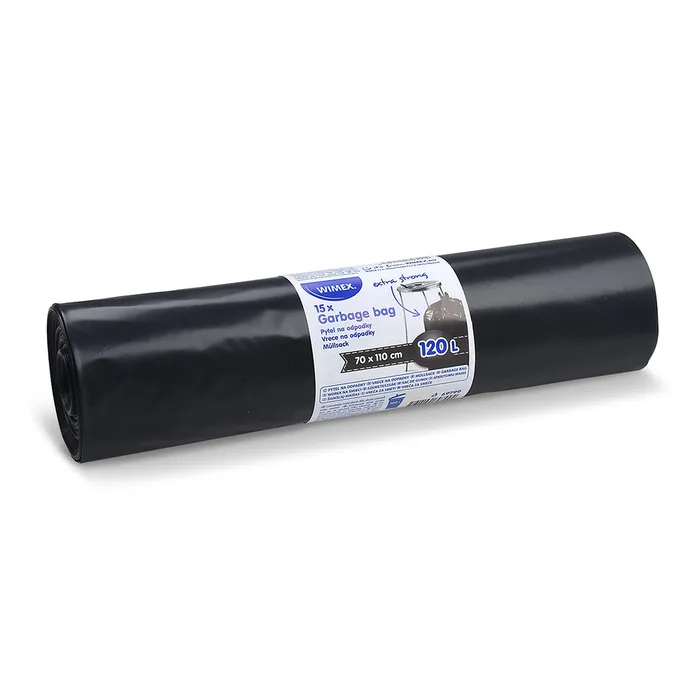 Hlavný obrázok produktu Pytel na odpadky (LDPE) extra-silný černý 70 x 110 cm 120L [15 ks]