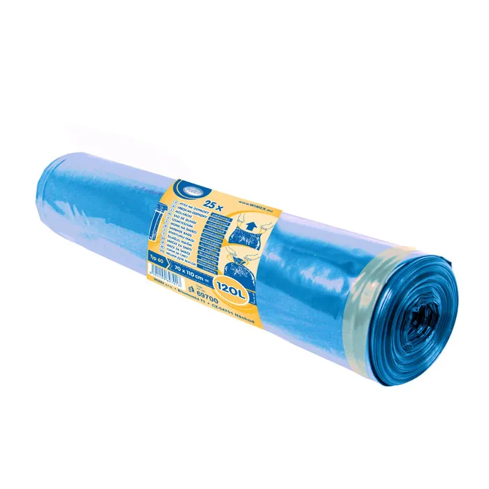 Hlavný obrázok produktu Pytel na odpadky (LDPE) zatahovací modrý 70 x 100 cm 120L [25 ks]