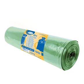 Vrece na odpadky (LDPE) zelené 70 x 110 cm 120L [25 ks]
