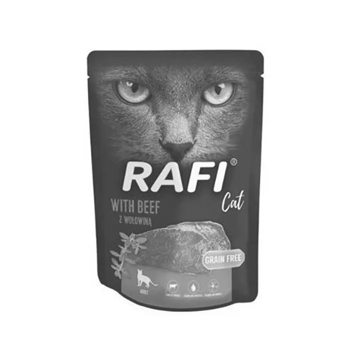 Hlavný obrázok produktu RAFI kompletní krmivo s hovězím pro kočky, bez obilovin, kapsička 300 g