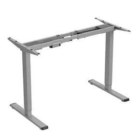Rám stola, elektricky nastaviteľná výška, rozsah 500 mm, antikolózny systém, šedý, 100 kg nosnosť, Powerton
