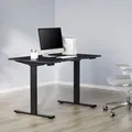Rám stola, elektricky nastaviteľná výška, rozsah 500 mm, antikolózny systém, čierny, 100 kg nosnosť, Powerton