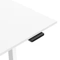 Rám stola, elektricky nastaviteľná výška, rozsah 500 mm, antikolózny systém, biely, 100 kg nosnosť, Powerton