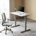 Rám stola, elektricky nastaviteľná výška, rozsah 500 mm, antikolózny systém, šedý, 100 kg nosnosť, Powerton