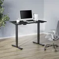 Rám stola, elektricky nastaviteľná výška, rozsah 500 mm, antikolózny systém, čierny, 100 kg nosnosť, Powerton