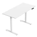 Rám stola, elektricky nastaviteľná výška, rozsah 500 mm, antikolózny systém, biely, 100 kg nosnosť, Powerton