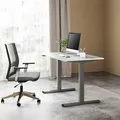 Rám stola, elektricky nastaviteľná výška, rozsah 500 mm, antikolózny systém, šedý, 100 kg nosnosť, Powerton