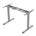 Rám stola, elektricky nastaviteľná výška, rozsah 500 mm, antikolózny systém, šedý, 100 kg nosnosť, Powerton