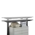 Rám stola, elektricky nastaviteľná výška, rozsah 500 mm, antikolózny systém, čierny, 100 kg nosnosť, Powerton
