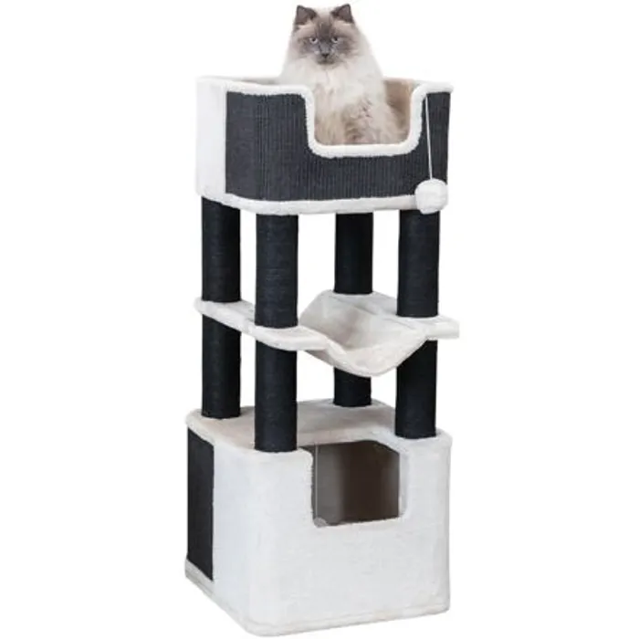 Hlavný obrázok produktu RAMIRO škrabadlo XXL, 3 patra, 3 lůžka, 46 x 46 x 110 cm, světlešedá