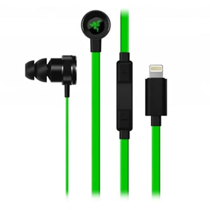 Hlavný obrázok produktu Razer Hammerhead for iOS, sluchátka s mikrofonem, ovládání hlasitosti, černá, lightning