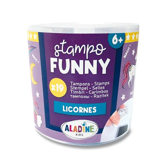 Hlavný obrázok produktu Razítka Aladine Stampo Funny Jednorožci, 19 ks