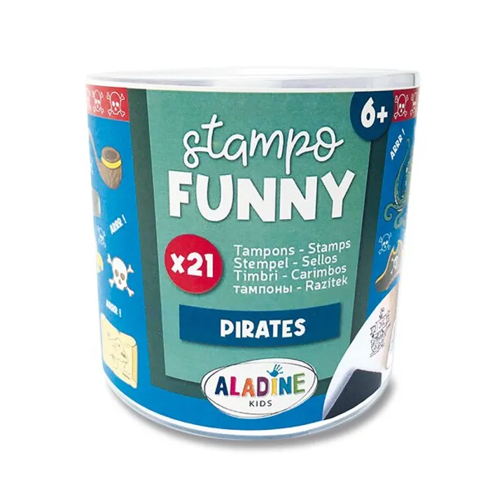 Hlavný obrázok produktu Razítka Aladine Stampo Funny Piráti, 21 ks