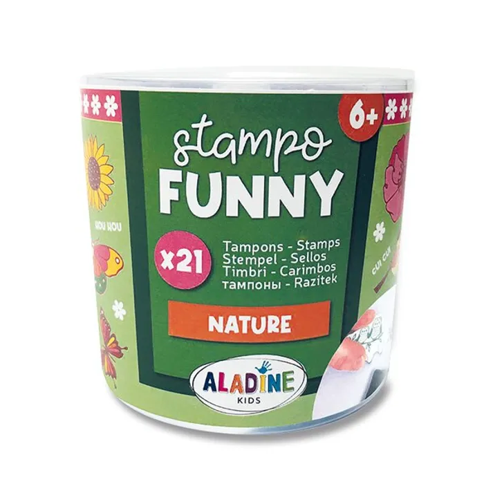 Hlavný obrázok produktu Razítka Aladine Stampo Funny Příroda, 21 ks