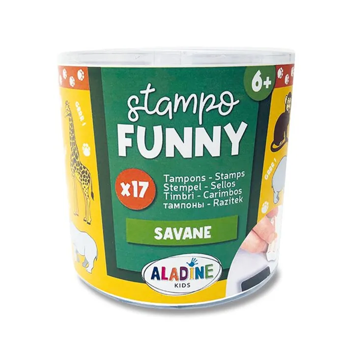 Hlavný obrázok produktu Razítka Aladine Stampo Funny Safari, 17 ks