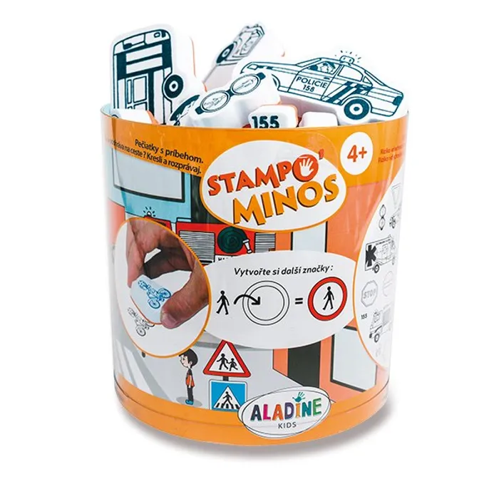 Hlavný obrázok produktu Razítka Aladine Stampo Minos - Dopravní prostředky 28 ks