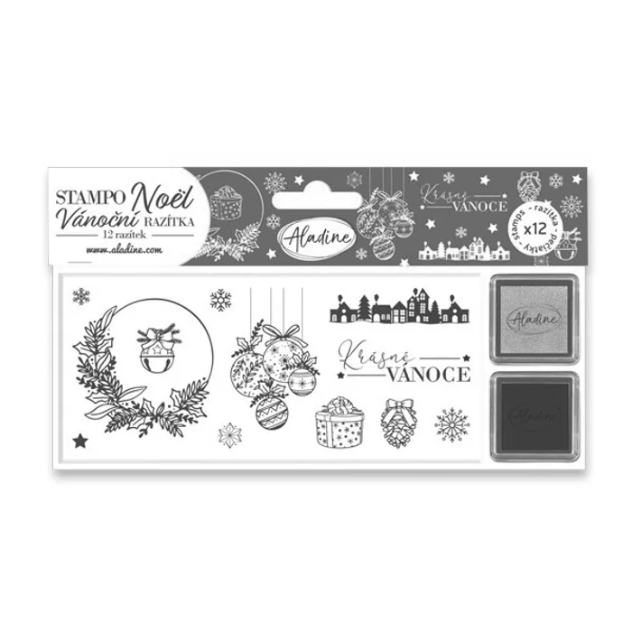 Hlavný obrázok produktu Razítka Aladine Stampo Noël - Krásné Vánoce, 12 ks