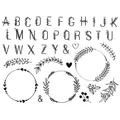 Ďalší obrázok produktu Pečiatky Creative Stamp Kvetinová abeceda a venčeky, 39 ks