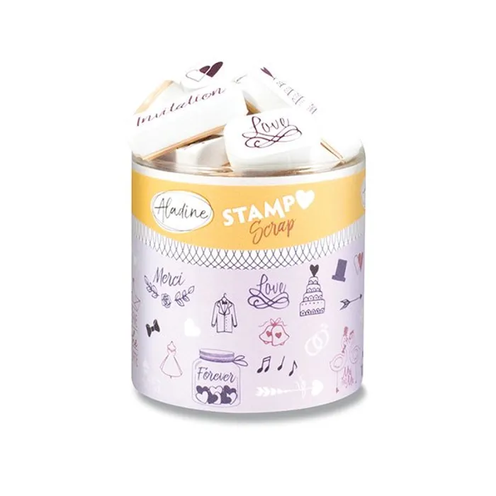 Hlavný obrázok produktu Razítka Stampo Scrap Svatební, 43 ks