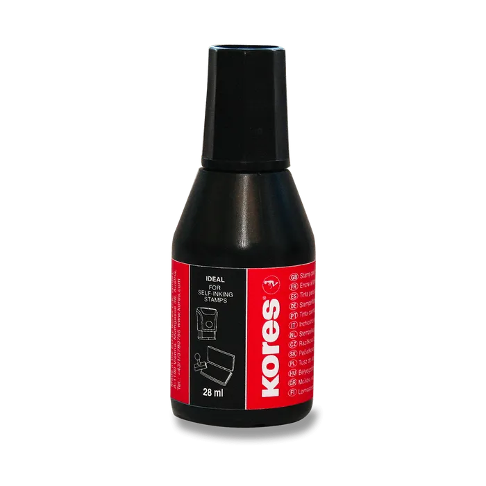 Hlavný obrázok produktu Razítkovací barva Kores - 28 ml černá