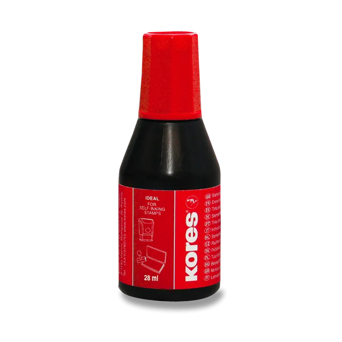 Hlavný obrázok produktu Razítkovací barva Kores - 28 ml červená