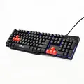 Red Fighter K1, klávesnica US, herná, podsvietená typ drôtová (USB), čierna, 3 farby podsvietenia
