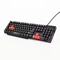 Red Fighter K1, klávesnica US, herná, podsvietená typ drôtová (USB), čierna, 3 farby podsvietenia