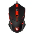 Redragon Myš CENTROPHORUS, 3200 DPI, optická, 6 tlačidiel, 1 koliesko, drôtová USB, čierno-červená