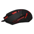Redragon Myš CENTROPHORUS, 3200 DPI, optická, 6 tlačidiel, 1 koliesko, drôtová USB, čierno-červená