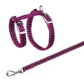 Ďalší obrázok produktu Reflexný postroj s vodítkom na mačku 22-42cm/10mm 1,2m