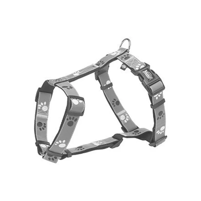 Hlavný obrázok produktu Reflexní postroj SILVER REFLECT stříbrný s tlapkami M-L:hruď:50-75cm/25mm