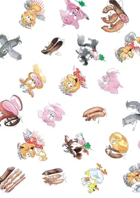 Mäsiarsky baliaci papier Potlač Krkovička+fólia 35×50 cm 12,5kg