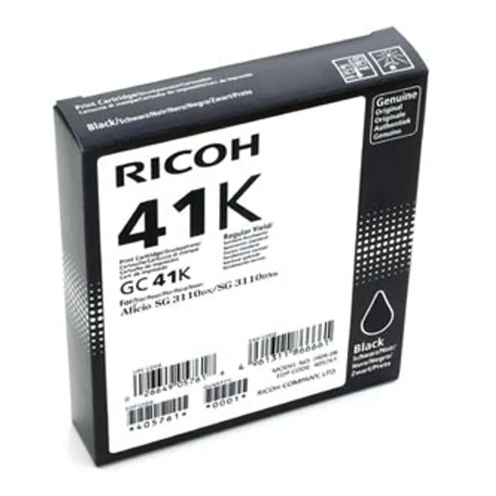 Hlavný obrázok produktu Ricoh originální gelová náplň 405761, black, 2500str., GC41HK, Ricoh AFICIO SG 3100, SG 3