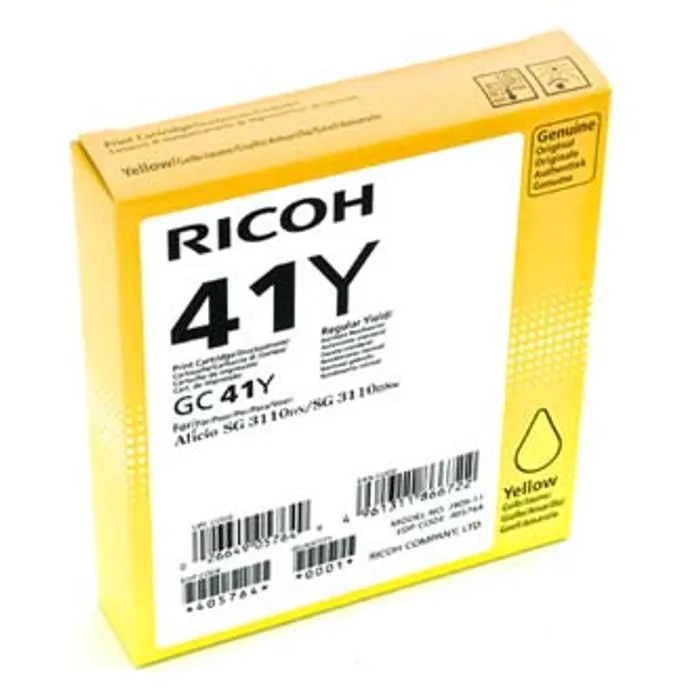 Hlavný obrázok produktu Ricoh originální gelová náplň 405764, yellow, 2200str., GC41HY, Ricoh AFICIO SG 3100, SG