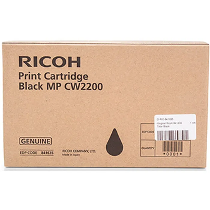 Hlavný obrázok produktu Ricoh originální ink 841635, black, Ricoh MP CW2200SP, MP CW2201