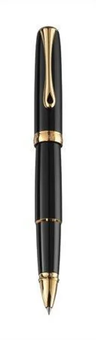 Hlavný obrázok produktu Roller "Excellence", lakované černo-zlaté tělo, 0,5mm, v dárkové krabičce, modré, DIPLOMAT