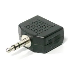 Rozdvojka, Audio, Jack (3,5 mm) 2x F-Jack (3,5 mm) M, 0, stereo, čierna