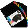 Ďalší obrázok produktu Rozlišovače, čierne, plastové, A4 Maxi, 12 listov, VIQUEL