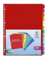 Ďalší obrázok produktu Rozlišovače, plastové, A4 Maxi, 12 častí, VIQUEL