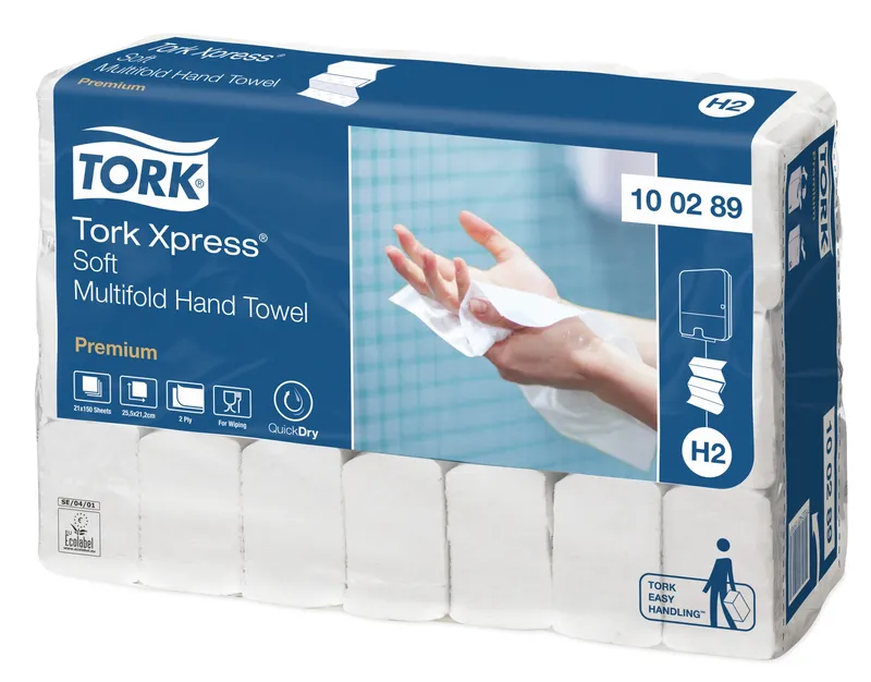 Hlavný obrázok produktu Ručník papírový skládaný Interfold TORK 100289 PREMIUM Soft bílá H2 [3 150 ks]