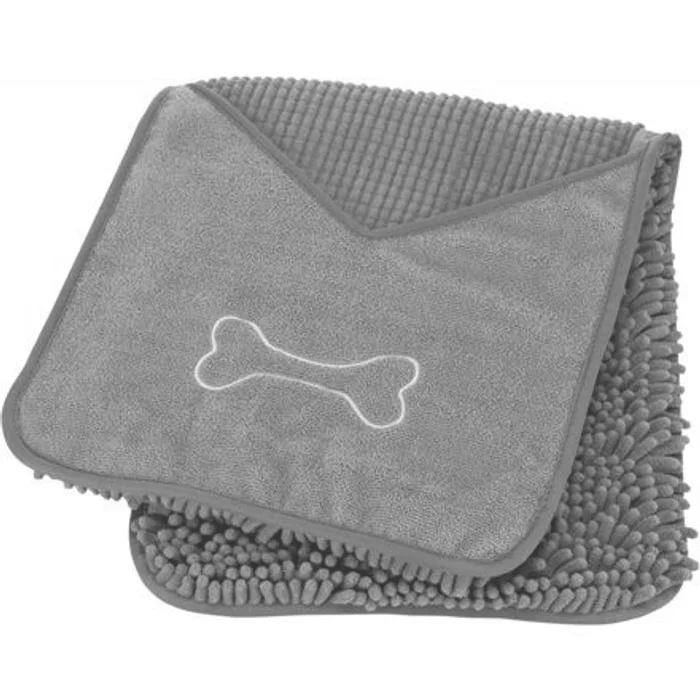 Hlavný obrázok produktu Ručník pro psy s kapsami, mikrovlákno, 78 x 32 cm, šedá