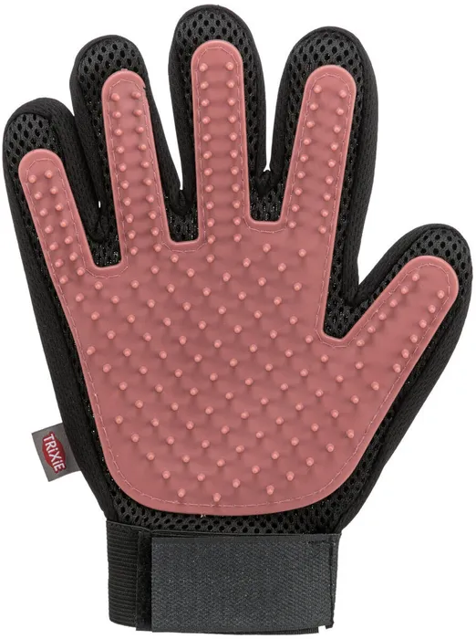 Hlavný obrázok produktu Rukavice k péči o srst, 16 x 24 cm, síťovina/TPR, růžová