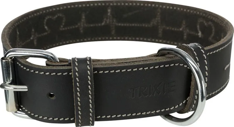 Hlavný obrázok produktu RUSTIC kožený obojek Heartbeat - černá M:38-47cm/40mm