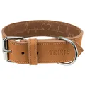 Ďalší obrázok produktu Rustic kožený obojok Heartbeat - hnedá L-XL: 55-65cm/40mm