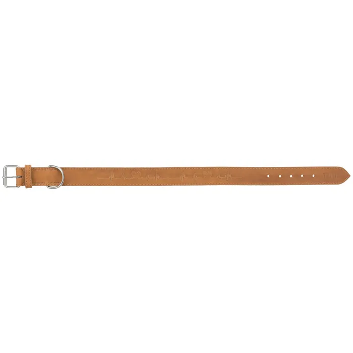 Hlavný obrázok produktu Rustic kožený obojek Heartbeat - hnědá M:38-47cm/40mm