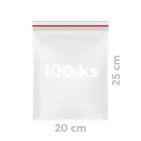 Rýchlouzatváracie vrecko (LDPE) 20 x 25 cm [100 ks]