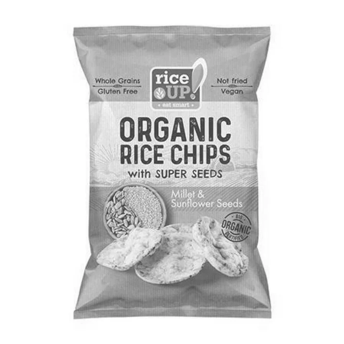 Hlavný obrázok produktu Rýžové chipsy "Bio", jáhly a slunečnicová semínka, 25 g, RICE UP